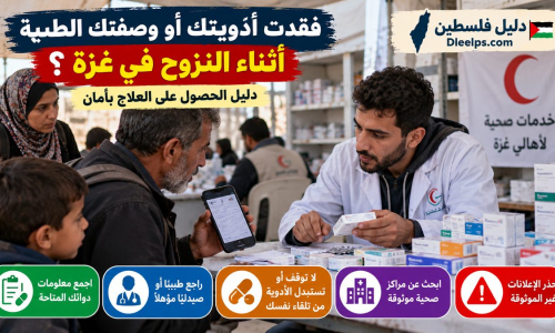 فقدت الأدوية أو الوصفة الطبية أثناء النزوح في غزة؟ دليل الحصول على العلاج بأمان